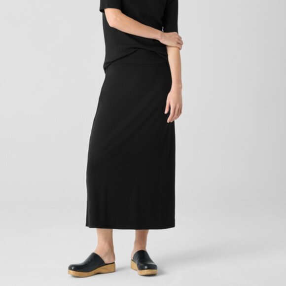Eileen Fisher Black Midi Pencil Skirt for Work - Picture 1 of 5